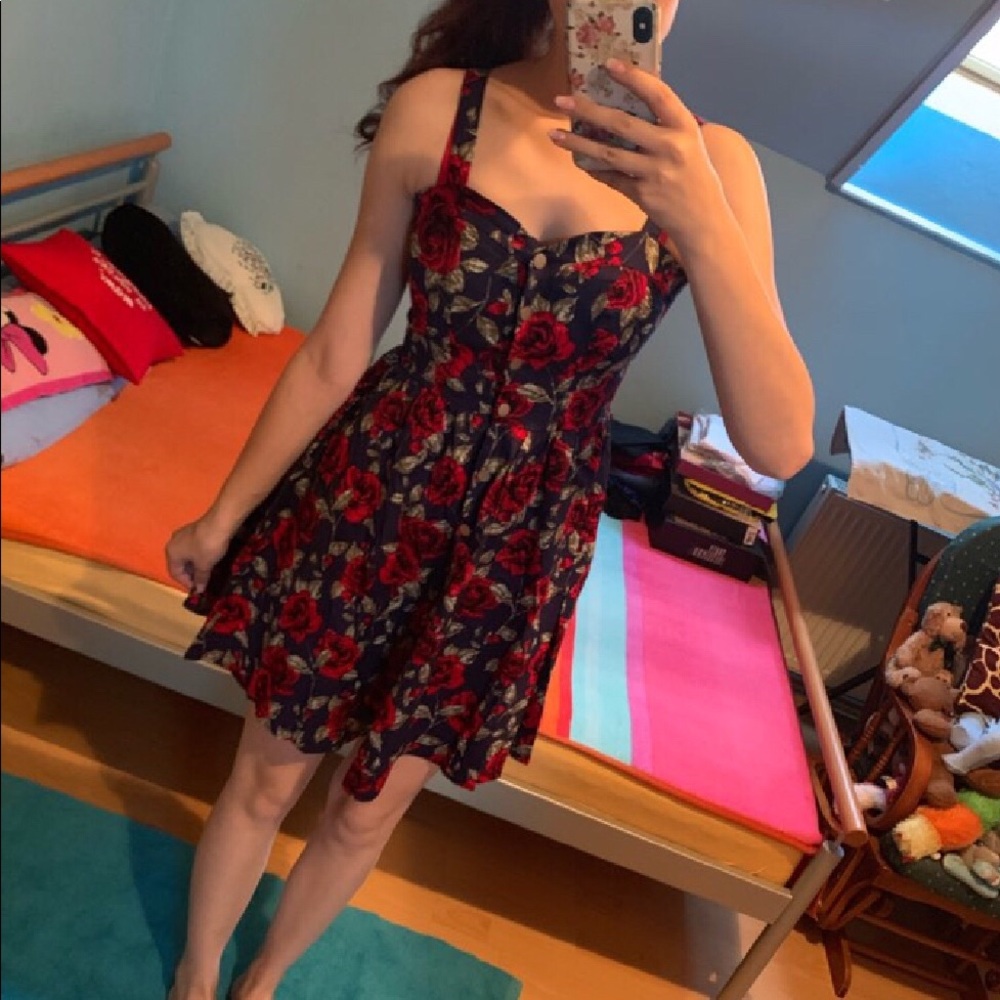 floral printed sleeveless midi dress boho style